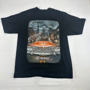 El Barrio Cruisin' Car Graphic T-Shirt Men's XL Black Shaka Wear‎ Streetwear